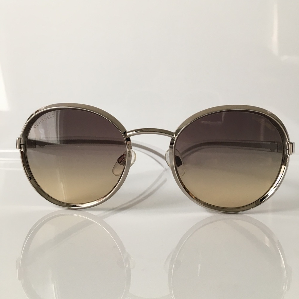 Chanel round metal chain sunglasses cruise 2019